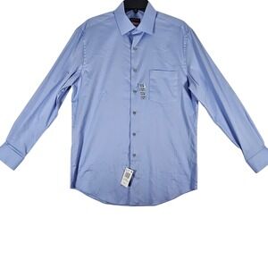 Van Heusen Stain Shield Stretch Dress Shirt Sky Blue 15–15.5 32–33